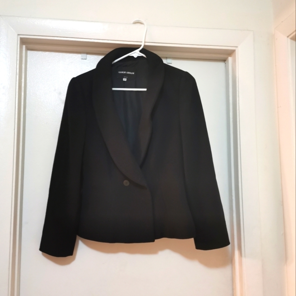 GIORGIO ARMANI BORGO 21 WOMEN BLACK BLAZER.